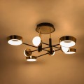 Lampa sufitowa LARA kolor czarny/francuskie złoto metal/aluminium,LED 6500 Lm 3000K IP20 MX7170-8-3BGT Zuma Line