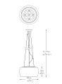 Lampa wisząca CRYSTAL kolor chrom metal/szkło, 5xG9 IP20 P0076-05L-F4FZ Zuma Line