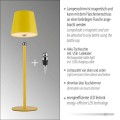 Lampka stołowa BOTERIA żółta LED przenośna regulowana na taras 19251-81 Just Light