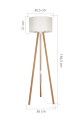 ASZ.1664 PIKO LAMPA PODŁOGOWA NATURALNA/BAMBOO-CREAM Zuma Line