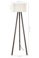 ASZ.1608 PIKO LAMPA PODŁOGOWA ORZECH/WALNUT-CREAM Zuma Line
