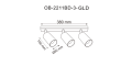 OB-2211BD-3-GLD REN LISTWA ZŁOTA\GOLD Zuma Line